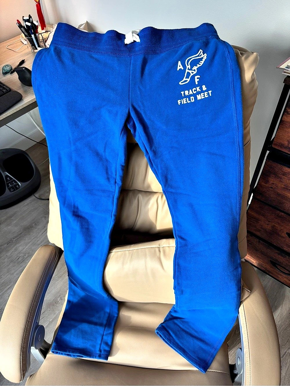 Abercrombie & Fitch Track & Field Meet Sweatpants Blue Small